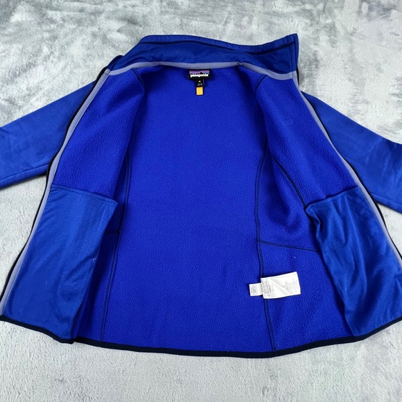 Patagonia Tech Fleece Jacket Full Zip Harvest Moon Blue Womens XS Ski Hike Gorp - Picture 8 of 12